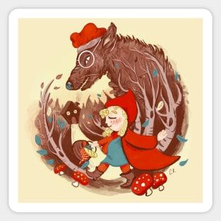 Little Red Riding Hood by Cindy Rose Studio Sticker